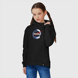Толстовка оверсайз детская NASA, цвет: черный — фото 2