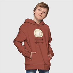 Толстовка оверсайз детская Пелемень, цвет: кирпичный — фото 2