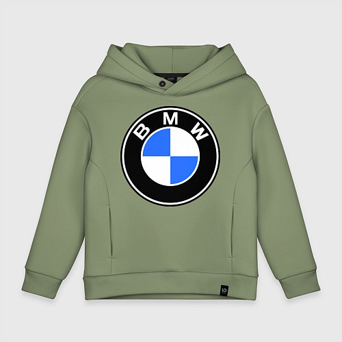 Детское худи оверсайз Logo BMW / Авокадо – фото 1