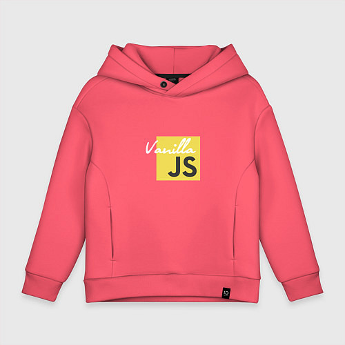 Детское худи оверсайз Vanilla JS / Коралловый – фото 1