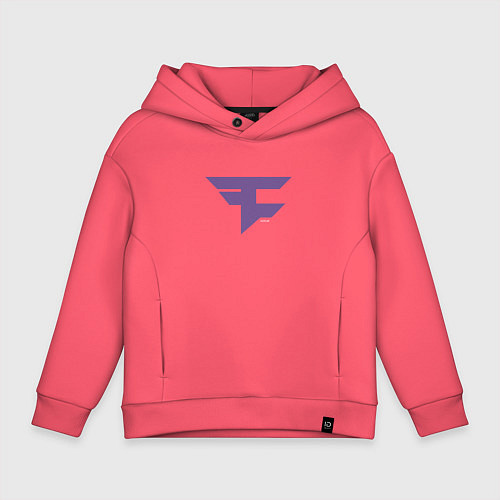 Детское худи оверсайз Faze Clan Ultraviolet / Коралловый – фото 1