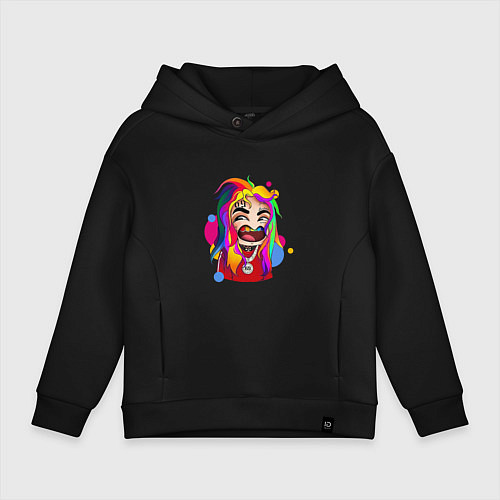 Детское худи оверсайз 6IX9INE Colors / Черный – фото 1