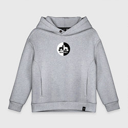 Толстовка оверсайз детская Street Workout Инь Янь, цвет: меланж