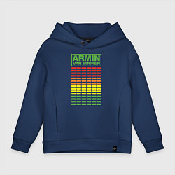 Толстовка оверсайз детская Armin van Buuren: EQ цвета тёмно-синий — фото 1
