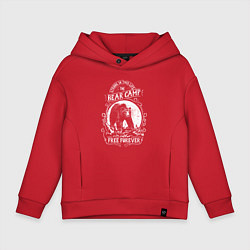 Толстовка оверсайз детская Bear Camp Free Forever, цвет: красный