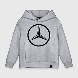Толстовка оверсайз детская Mercedes-Benz logo, цвет: меланж