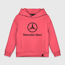 Толстовка оверсайз детская Logo Mercedes-Benz, цвет: коралловый