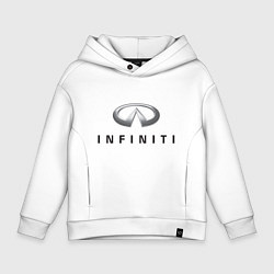 Толстовка оверсайз детская Logo Infiniti, цвет: белый