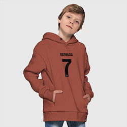 Толстовка оверсайз детская RONALDO 7, цвет: кирпичный — фото 2