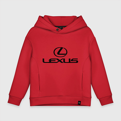 Детское худи оверсайз Lexus logo / Красный – фото 1