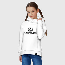 Толстовка оверсайз детская Lexus logo, цвет: белый — фото 2