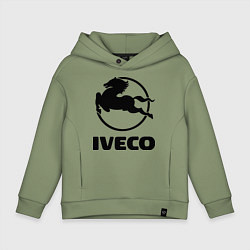 Толстовка оверсайз детская Iveco, цвет: авокадо
