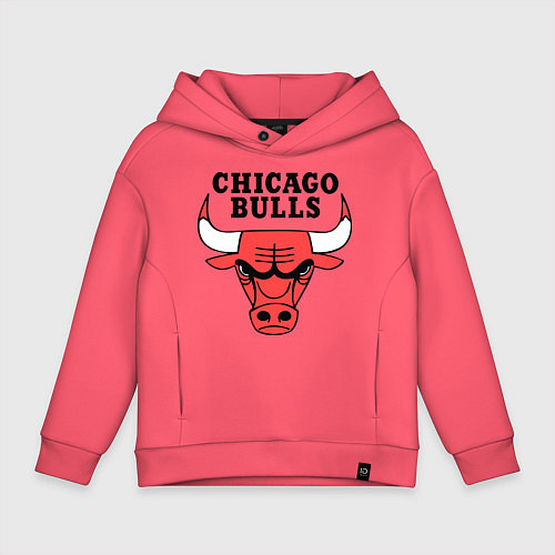 Детское худи оверсайз Chicago Bulls / Коралловый – фото 1