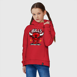 Толстовка оверсайз детская Chicago Bulls est. 1966, цвет: красный — фото 2