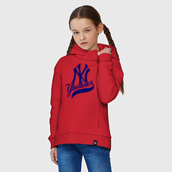 Толстовка оверсайз детская NY - Yankees, цвет: красный — фото 2