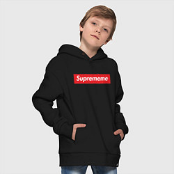 Толстовка оверсайз детская Suprememe, цвет: черный — фото 2