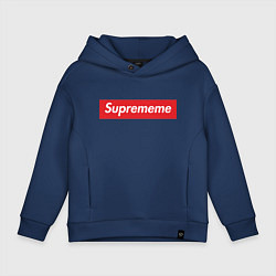 Толстовка оверсайз детская Suprememe, цвет: тёмно-синий