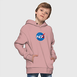 Толстовка оверсайз детская NASA N7, цвет: пыльно-розовый — фото 2