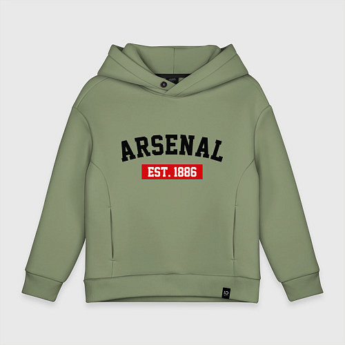 Детское худи оверсайз FC Arsenal Est. 1886 / Авокадо – фото 1
