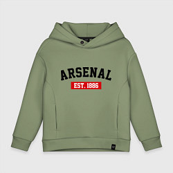 Толстовка оверсайз детская FC Arsenal Est. 1886, цвет: авокадо