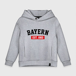 Толстовка оверсайз детская FC Bayern Est. 1900, цвет: меланж
