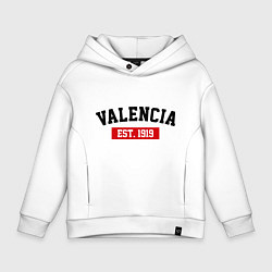 Толстовка оверсайз детская FC Valencia Est. 1919, цвет: белый
