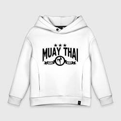 Толстовка оверсайз детская Muay thai boxing, цвет: белый