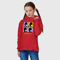 Толстовка оверсайз детская The Beatles: pop-art, цвет: красный — фото 2