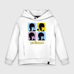 Толстовка оверсайз детская The Beatles: pop-art, цвет: белый