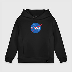 Толстовка оверсайз детская NASA: Masa, цвет: черный