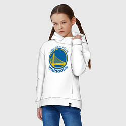 Толстовка оверсайз детская Golden state Warriors, цвет: белый — фото 2