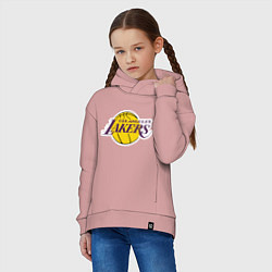 Толстовка оверсайз детская LA Lakers, цвет: пыльно-розовый — фото 2