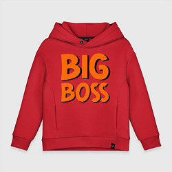 Толстовка оверсайз детская Big Boss, цвет: красный
