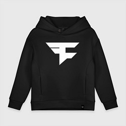 Толстовка оверсайз детская FAZE Symbol, цвет: черный