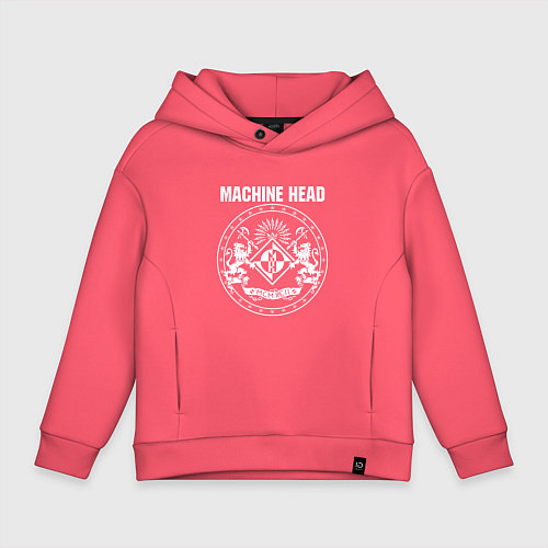 Детское худи оверсайз Machine Head MCMXCII / Коралловый – фото 1