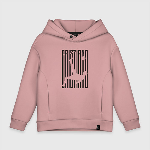 Детское худи оверсайз Cris7iano / Пыльно-розовый – фото 1