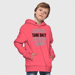 Толстовка оверсайз детская Tank only, цвет: коралловый — фото 2