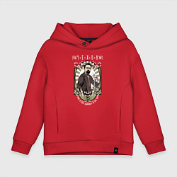 Толстовка оверсайз детская Антон Павлович Чехов, цвет: красный