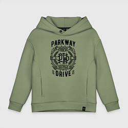 Толстовка оверсайз детская Parkway Drive: Australia, цвет: авокадо