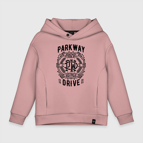 Детское худи оверсайз Parkway Drive: Australia / Пыльно-розовый – фото 1