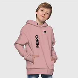 Толстовка оверсайз детская METRO M, цвет: пыльно-розовый — фото 2