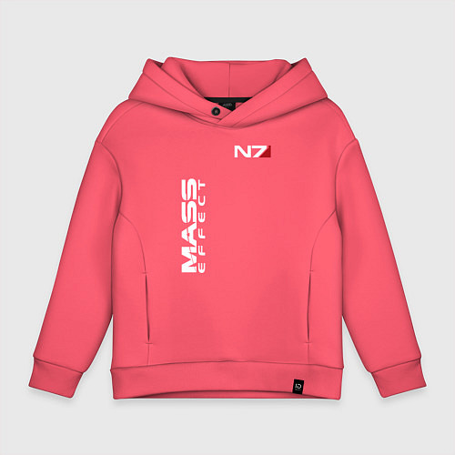 Детское худи оверсайз MASS EFFECT N7 / Коралловый – фото 1