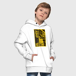 Толстовка оверсайз детская ASAP Rocky: Place Bell, цвет: белый — фото 2