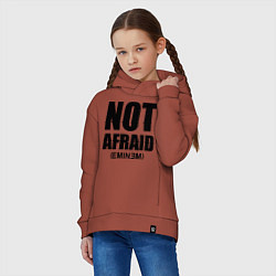 Толстовка оверсайз детская Not Afraid, цвет: кирпичный — фото 2