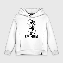 Толстовка оверсайз детская Эминем, цвет: белый
