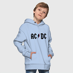 Толстовка оверсайз детская AC/DC, цвет: мягкое небо — фото 2