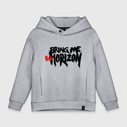 Толстовка оверсайз детская Bring me the horizon, цвет: меланж