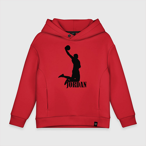 Детское худи оверсайз Jordan Basketball / Красный – фото 1