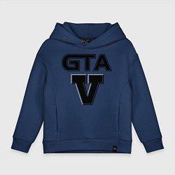 Толстовка оверсайз детская GTA 5, цвет: тёмно-синий