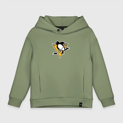 Детское худи оверсайз Pittsburgh Penguins: Evgeni Malkin / Авокадо – фото 1